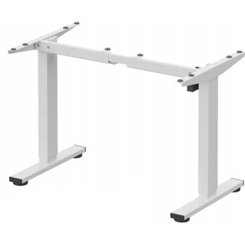 Výškovo nastaviteľný stôl EN1W-EUV4, nosnosť 80 kg, bez dosky, biely - A