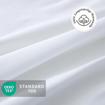 Povlak na polštář MILDLY 40x80, bavlněný satén, 2dílná sada se zipem, certifikace Oeko-Tex, měkký a