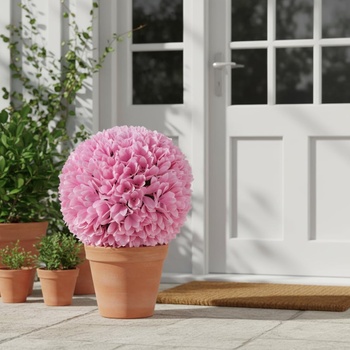 Umelé okrasné gule eukalyptu TAN102HZ69, súprava 2 ks, 44 cm, ružová - A