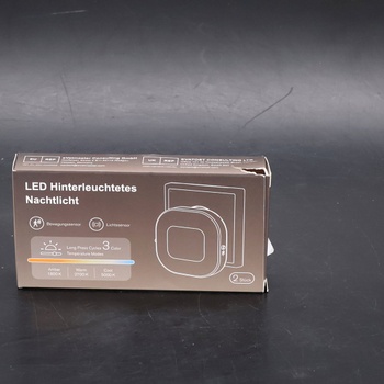 NIORSUN Nočné svetlo do zásuvky so senzorom pohybu a senzorom súmraku, balenie 2 ks 1800K-5000K LED