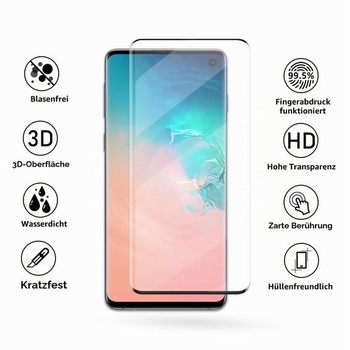 Ochranné tvrzené sklo pro Samsung Galaxy S10 5G (6,1 palce), balení 3 kusů, tvrdost 9H, odolné