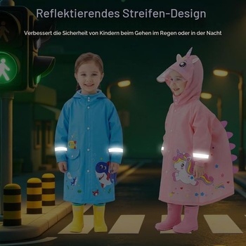 Detská pláštenka, ľahká, opakovane použiteľná, nepremokavá a skladacia, roztomilé kreslené vzory,