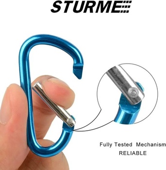 STURME 24dielna malá karabína s mini karabínkami, hliníkový pružinový háčik na kľúče, odolný,