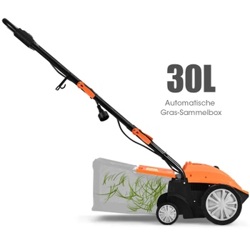 Elektrický vertikutátor ET1414DE-OR, 2 v 1, 1500 W, 32 cm, oranžovo/čierna - A