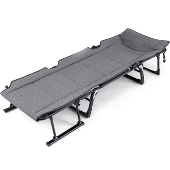 Skladacie kempingové lehátko NP12625GR, 3v1, nosnosť 200 kg, šedo/čierny - A