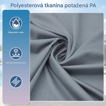 Dvojitý slnečník so stojanom NP13435EU-HS, 243 x 212 x 400 cm, UPF 50+, antracit - A