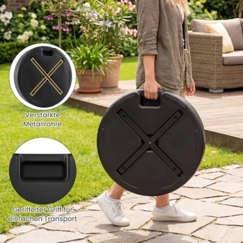 Podstavec slnečníka NP13051DK, 26-52 kg, pre tyče 39-49 mm, čierny - A
