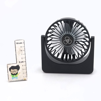PALATALA stolní ventilátor, mini ventilátor, USB ventilátor se 3 rychlostmi a 360° rotací,