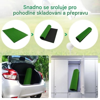 Golfová odpaľovacia podložka SP37806, 1,5 x 1 m, zelená - A