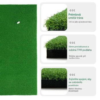 Golfová odpaľovacia podložka SP37806, 1,5 x 1 m, zelená - A