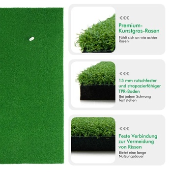 Golfová odpaľovacia podložka SP37806, 1,5 x 1 m, zelená - A