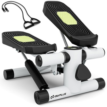 Mini stepper s odporovými gumami SP38347WH, 40 x 31 x 21,5 cm, biely - A