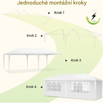 Záhradný pavilón OP3926WH, 3 x 6 m, biely - A