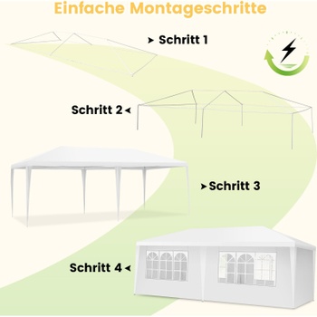 Záhradný pavilón OP3926WH, 3 x 6 m, biely - A