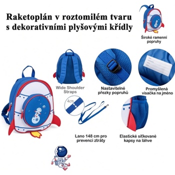 Detský kufor na jazdenie s batohom 100MAX03DK, 18
