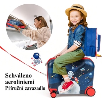 Detský kufor na jazdenie s batohom 100MAX03DK, 18