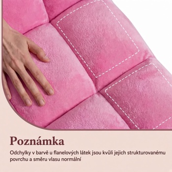 Skladacie podlahové kreslo HV11060BT-PI, 14 polôh, 98,5 cm, ružová - A