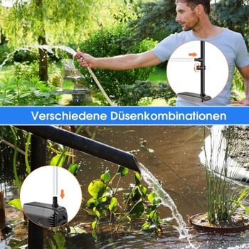 Solárne fontánové čerpadlo DPY055, 1500 l/h, 35 W, výtlak 2,5 m, čierne - A