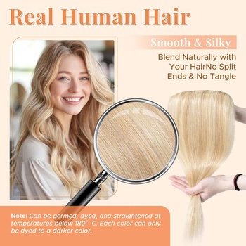 MY-LADY 1 ks Clip-in prodlužování z pravých lidských vlasů 35 cm popelavě blond/blond prodlužování