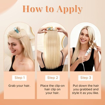 MY-LADY 1 ks Clip-in prodlužování z pravých lidských vlasů 35 cm popelavě blond/blond prodlužování