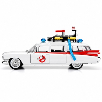 Kovový model Cadillac Ecto-1 Ghostbusters, 1/24, 20 cm, biely - N