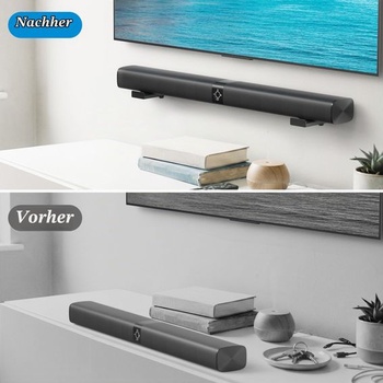 Nástenný držiak pre soundbar PlusAcc, nastaviteľná dĺžka, čierny