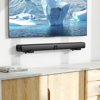 Nástenný držiak pre soundbar PlusAcc, nastaviteľná dĺžka, čierny