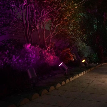 Predlžovacia záhradná lampa Hama (LED záhradný reflektor s bodcom do zeme, múdre vodotesné