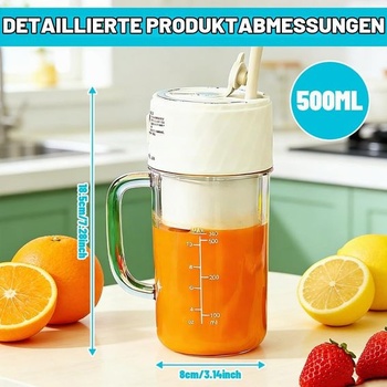 Prenosný výrobník smoothie na cesty, mini mixér s objemom 340 ml na koktaily a smoothie, 21 000