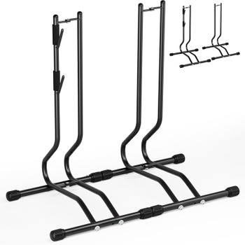 2x stojan na bicykel DT2, šírka pneumatiky až 70 mm, čierny - A