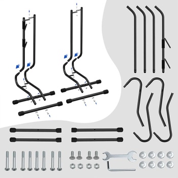 2x stojan na bicykel DT2, šírka pneumatiky až 70 mm, čierny - A
