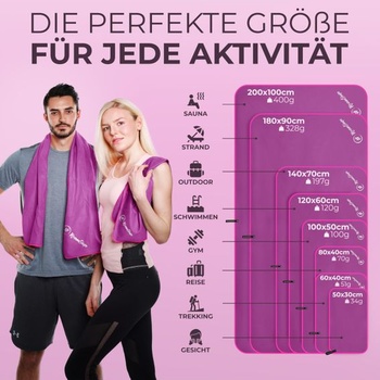 Uterák z mikrovlákna NirvanaShape - cestovný uterák, osuška pre rekreantov - kompaktný,