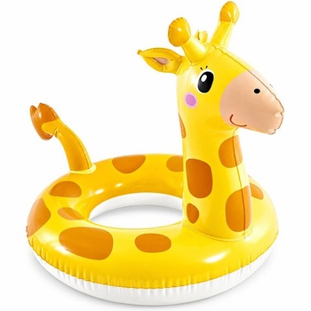Nafukovací kruh so žirafou 58 cm do bazéna a na pláž, kompaktný