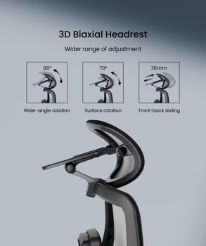 Ergonomická kancelárska stolička s dynamickým operadlom C7MOB-M1, čierna - A