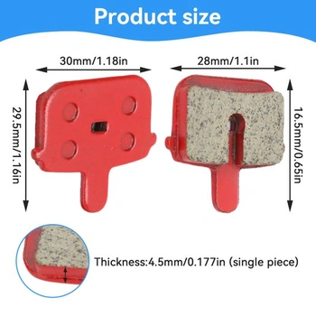 Brzdové destičky na koloběžku, kovové 29,5 x 30 mm, vysoká brzdná síla. Brzdové destičky na