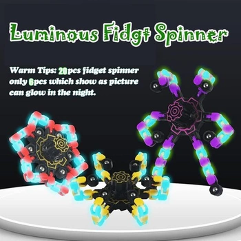 Transformovateľný Fidget Spinner, robotická prstová hračka s reťazou, hračka na odbúranie stresu