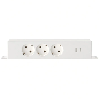 Napájacia lišta na stôl PS010, 3 zásuvky + USB-A a USB-C,…
