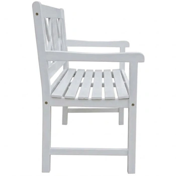 Zahradní lavice Malmo Two, akátové lakované dřevo, nosnost 250 kg, 120 x 58 x 89 cm, bílá - A