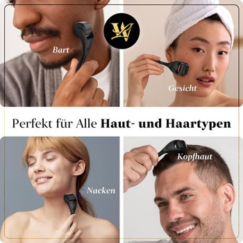 1,5mm Dermaroller, mikroihličkovací valček na fúzy, derma valček na vlasy, fúzy a pokožku, pre
