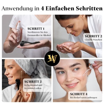 1,5mm Dermaroller, mikroihličkovací valček na fúzy, derma valček na vlasy, fúzy a pokožku, pre