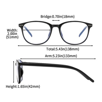 Brýle pro krátkozrakost unisex s filtrem modrého světla, brýle s mírnou krátkozrakostí, panty,