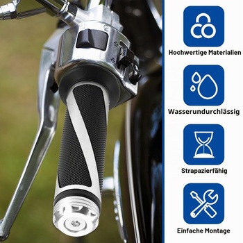 1 pár motocyklových rukovätí na riadidlá, 22mm/24mm 7/8