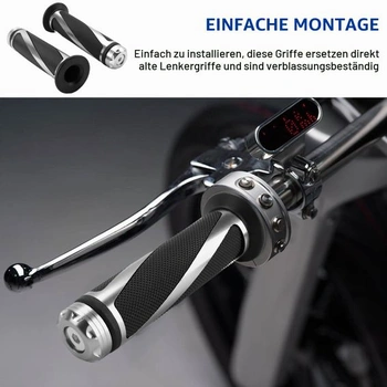 1 pár motocyklových rukojetí na řídítka, 22mm/24mm 7/8