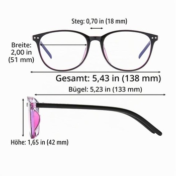 Brýle s filtrem modrého světla pro krátkozrakost pro ženy a muže -2.0 -2.0x černá+červená