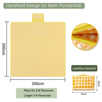 Pikniková podložka Anise Star 200*200 cm, vodeodolná