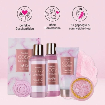 Darčeková sada do kúpeľa Accentra COSY MOMENTS pre ženy so sprchovacím gélom 150 ml, penou do kúpeľa