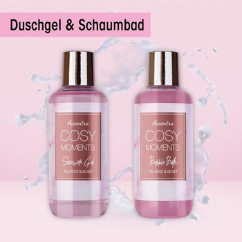 Darčeková sada do kúpeľa Accentra COSY MOMENTS pre ženy so sprchovacím gélom 150 ml, penou do kúpeľa