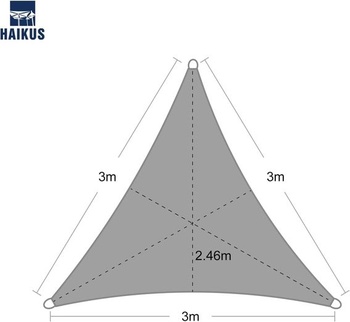 Slnečná plachta HAIKUS 3x3x3m