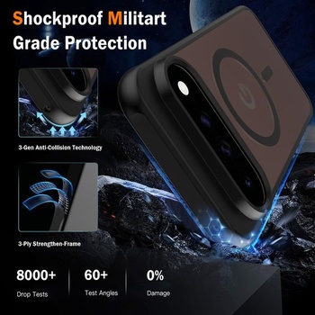 Magnetické pouzdro AOKUMA Google Pixel 11 Pro XL 5G pro MagSafe, se 2 ochrannými fóliemi z