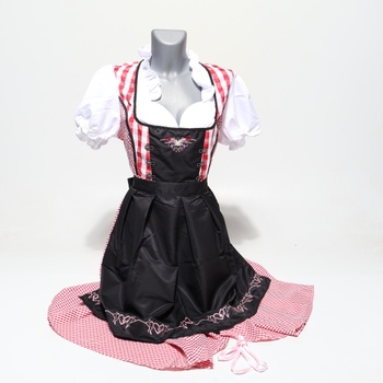 Dámsky kostým dirndl na Oktoberfest, kostým slúžky, kostým nemeckého pivného festivalu, bavorské